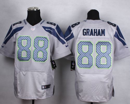 Nike Seahawks #88 Jimmy Graham Grey Alternate Men's Stitched NFL Vapor Untouchable Elite Jersey - Click Image to Close